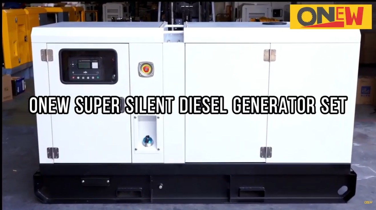 Leiser Dieselgenerator in weißer Farbe