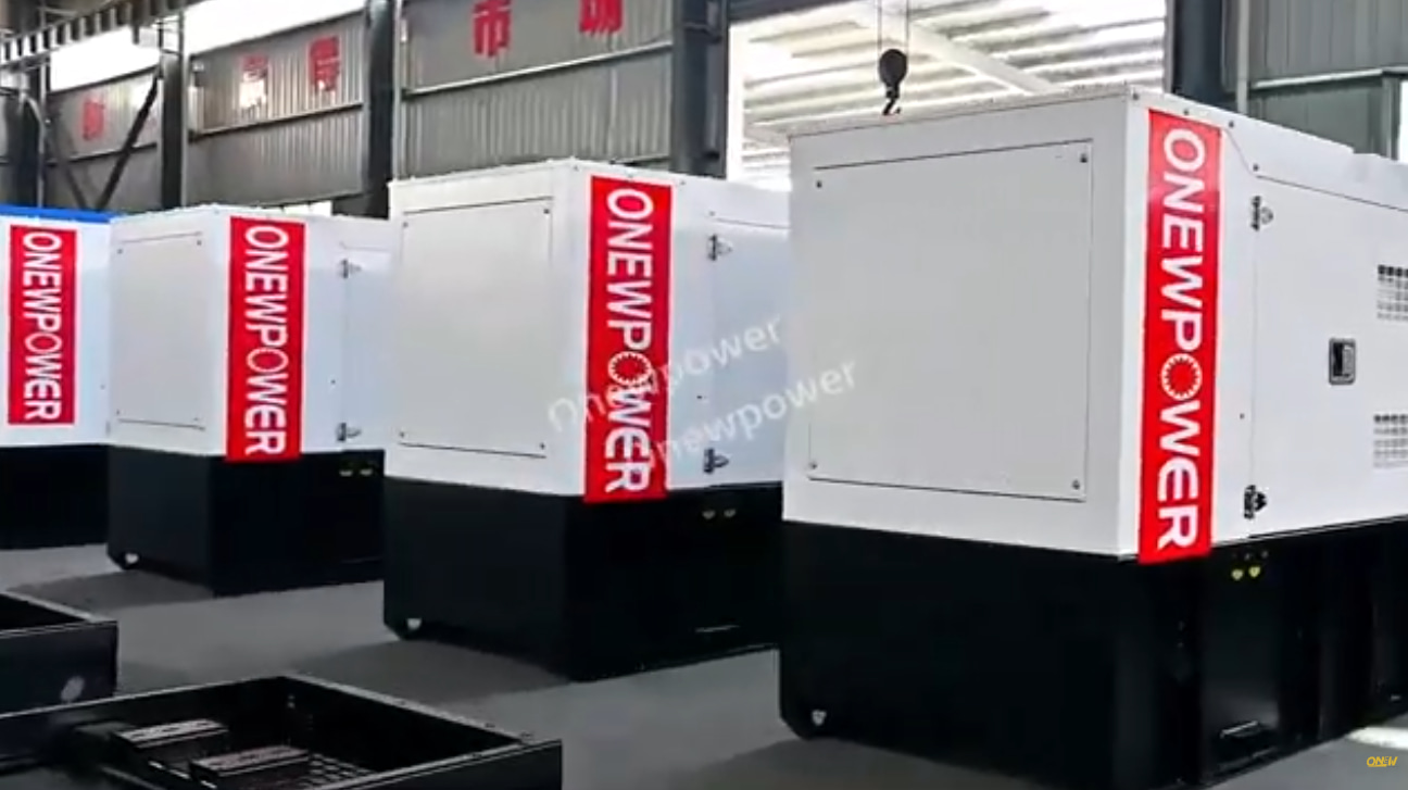 ONEWPOWER Dieselgenerator in weißer Farbe
